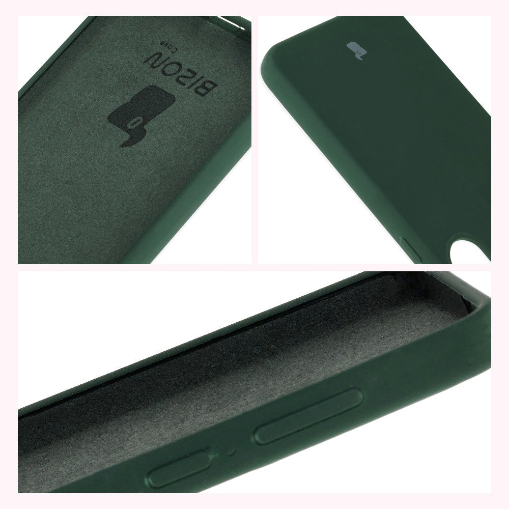 Silikon Handyhülle für Galaxy S25 Plus, Bizon Soft Case, Dunkelgrün