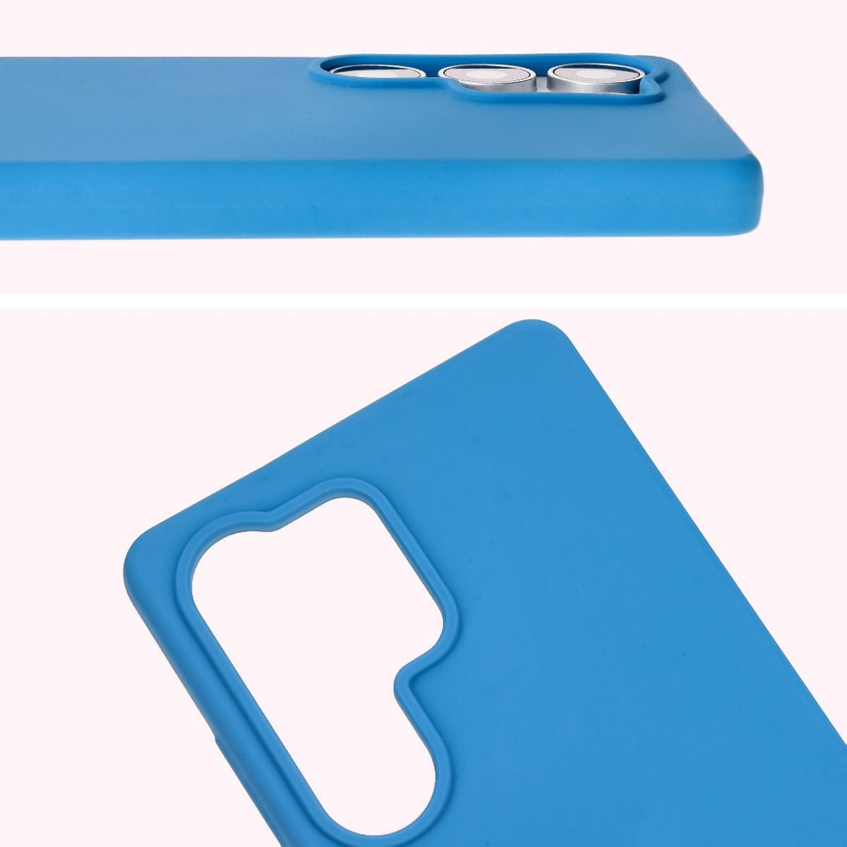 Silikon Handyhülle für Galaxy S25 Ultra, Bizon Soft Case, Blau