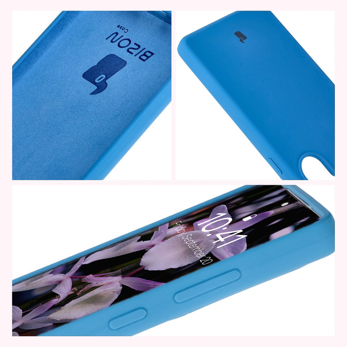 Silikon Handyhülle für Galaxy S25 Ultra, Bizon Soft Case, Blau