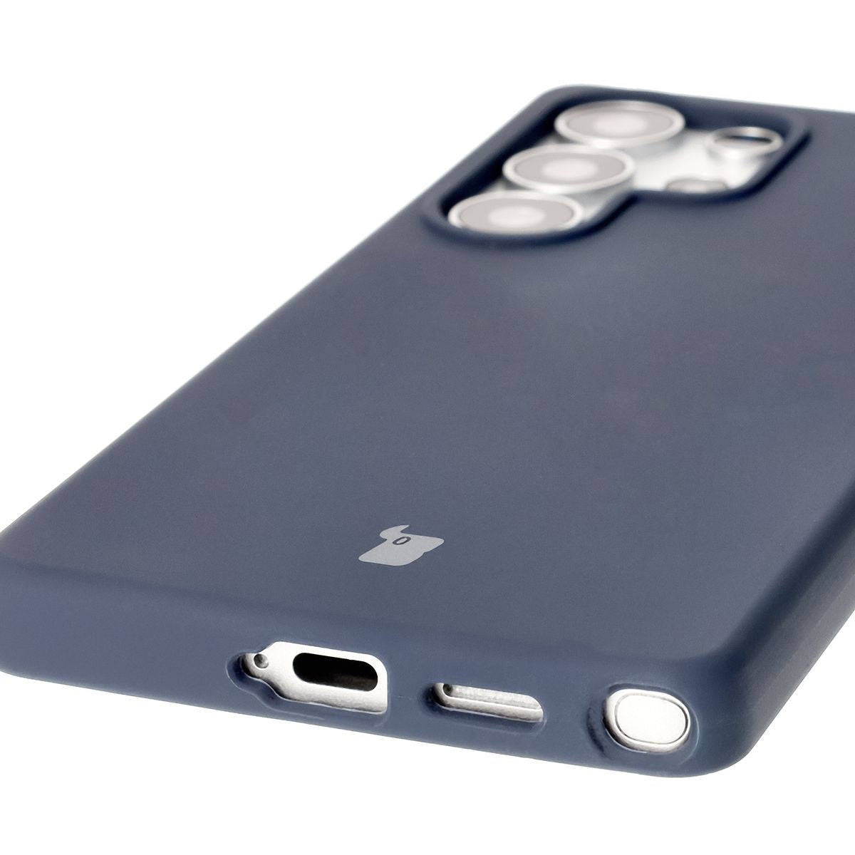 Silikon Handyhülle für Galaxy S25 Ultra, Bizon Soft Case, Dunkelblau
