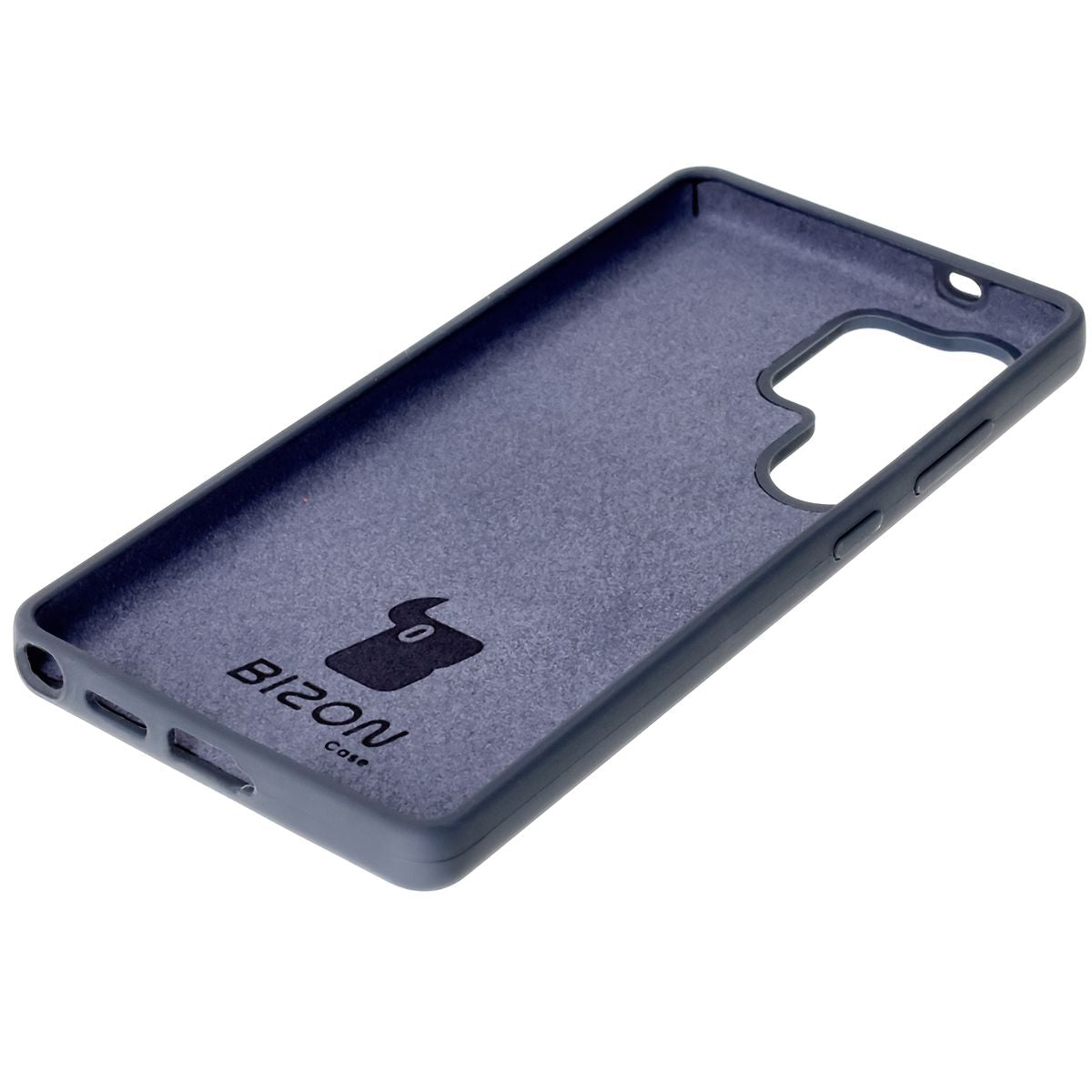 Silikon Handyhülle für Galaxy S25 Ultra, Bizon Soft Case, Dunkelblau