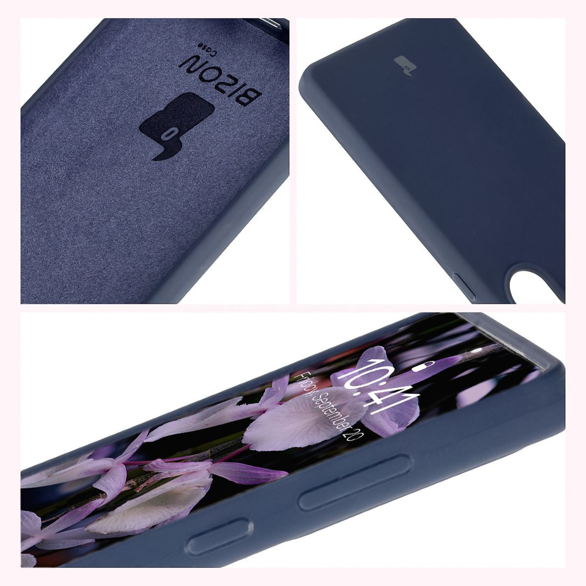 Silikon Handyhülle für Galaxy S25 Ultra, Bizon Soft Case, Dunkelblau