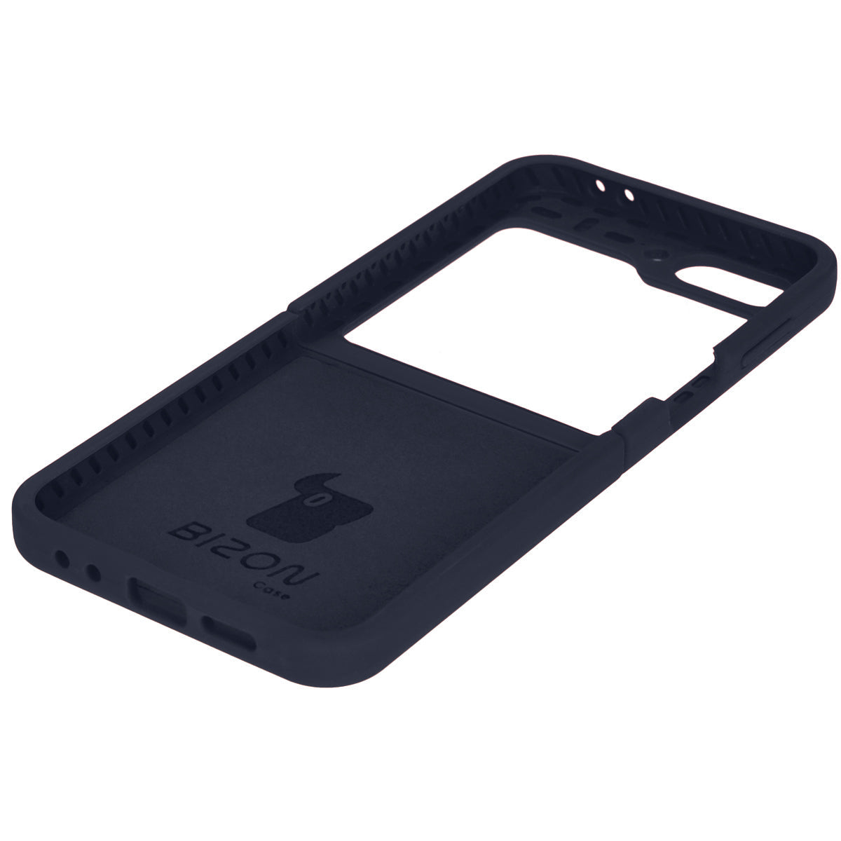 Silikon Handyhülle für Galaxy Z Flip7 FE / Z Flip6, Bizon Soft Case, Dunkelblau