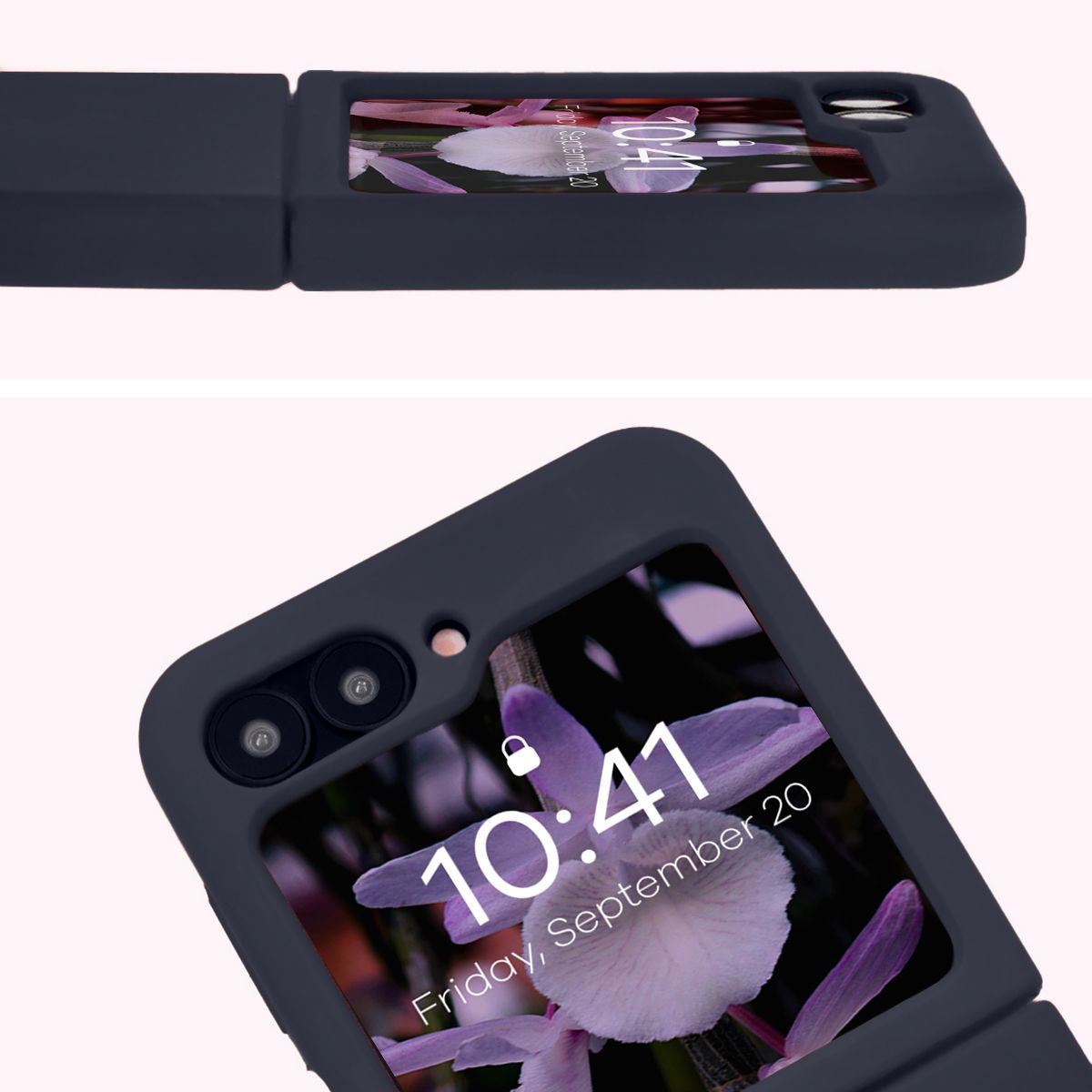 Silikon Handyhülle für Galaxy Z Flip7 FE / Z Flip6, Bizon Soft Case, Dunkelblau