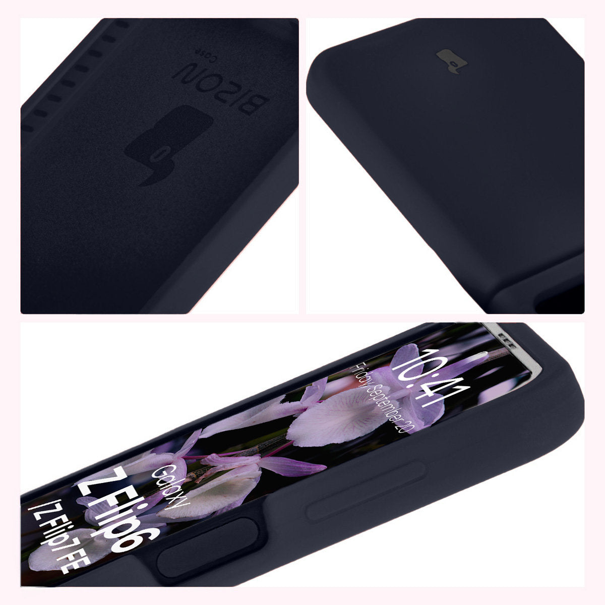 Silikon Handyhülle für Galaxy Z Flip7 FE / Z Flip6, Bizon Soft Case, Dunkelblau