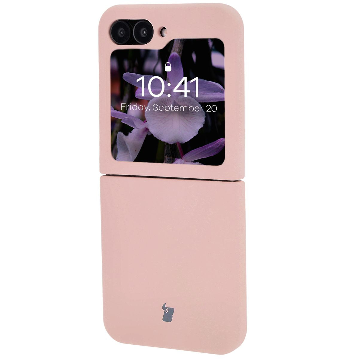 Silikon Handyhülle für Galaxy Z Flip7 FE / Z Flip6, Bizon Soft Case, Hellrosa