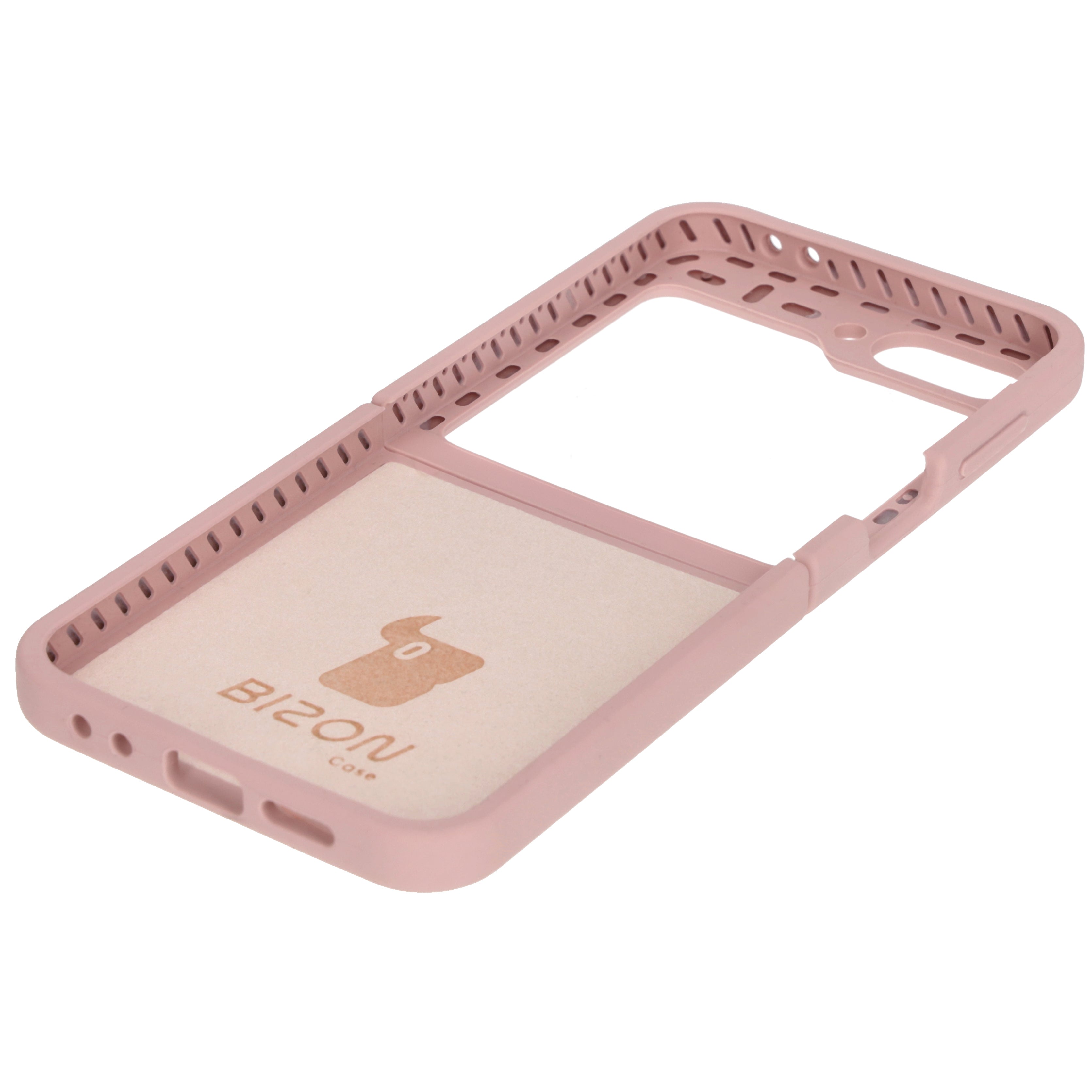 Silikon Handyhülle für Galaxy Z Flip7 FE / Z Flip6, Bizon Soft Case, Hellrosa