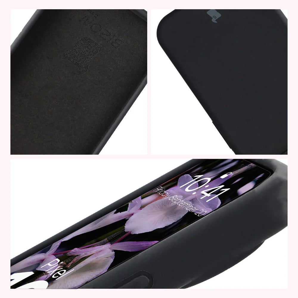 Silikon Handyhülle für Google Pixel 10 / 10 Pro, Bizon Soft Case, Schwarz
