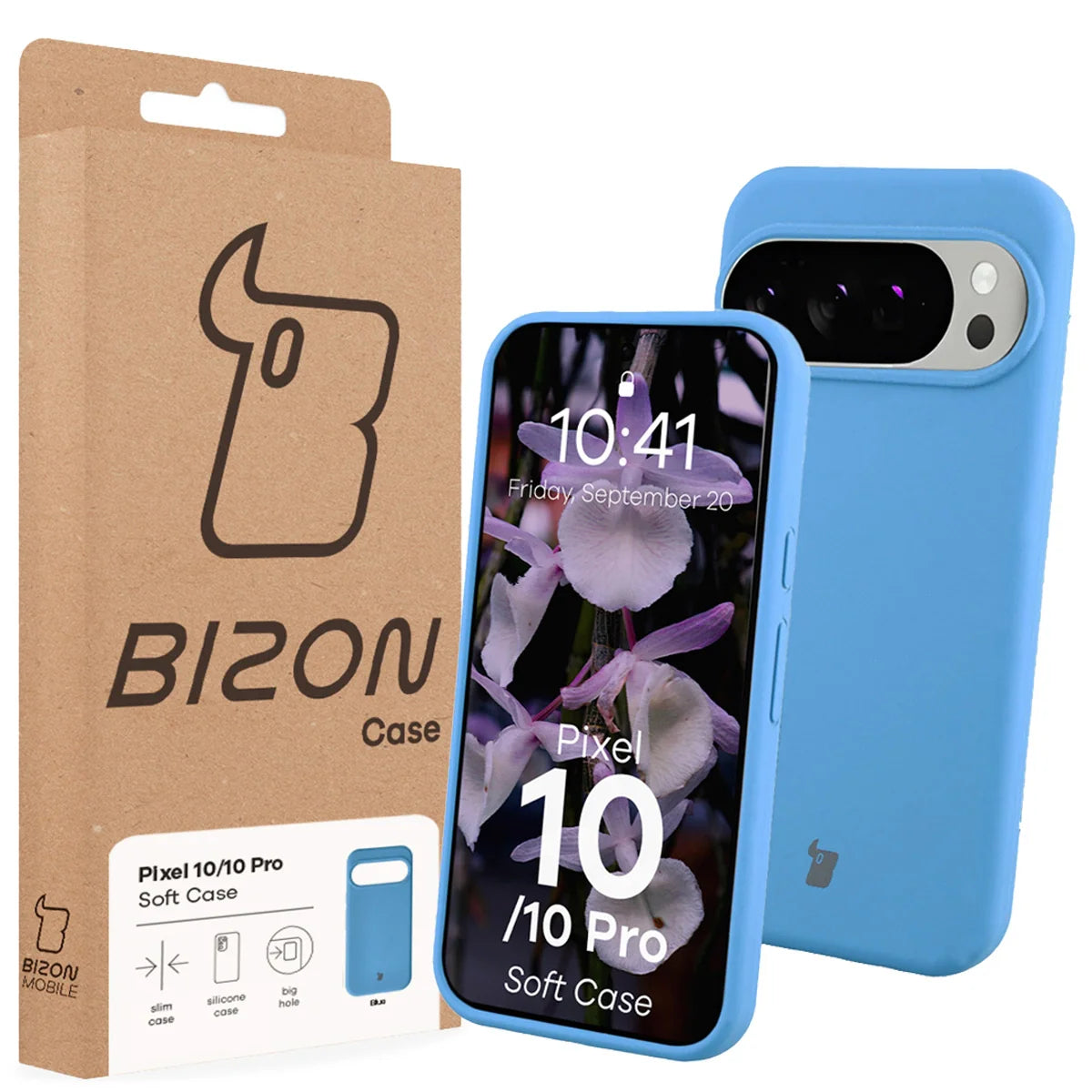Silikon Handyhülle für Google Pixel 10 / 10 Pro, Bizon Soft Case, Blau