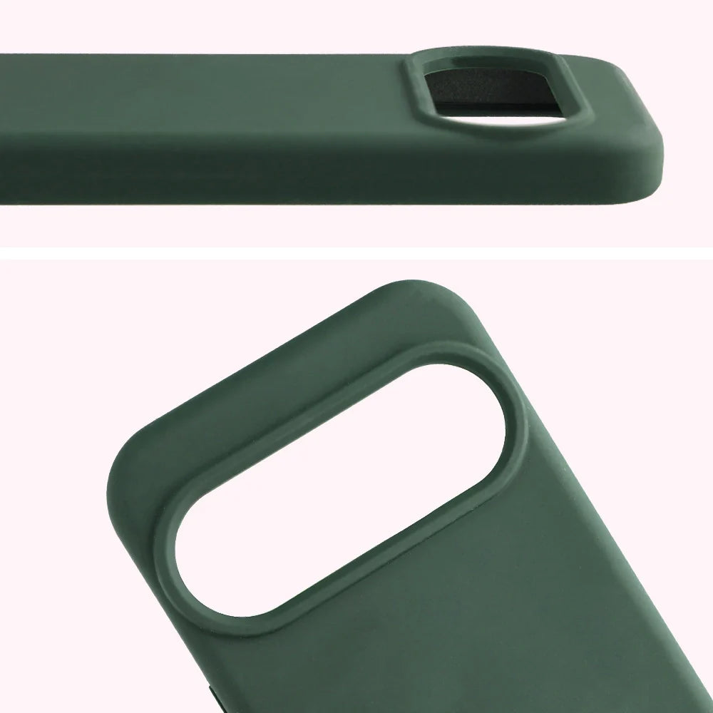 Silikon Handyhülle für Google Pixel 10 / 10 Pro, Bizon Soft Case, Dunkelgrün