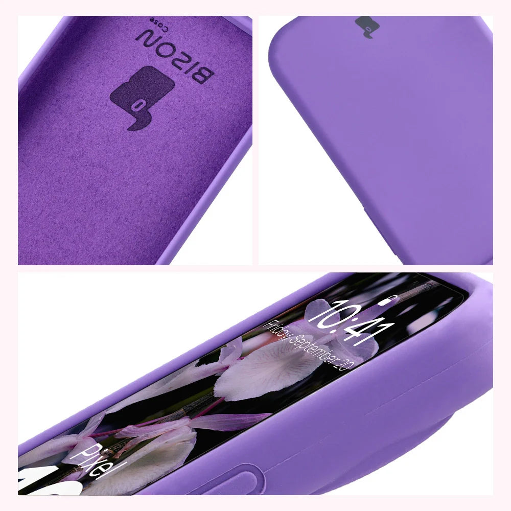 Silikon Handyhülle für Google Pixel 10 / 10 Pro, Bizon Soft Case, Violett