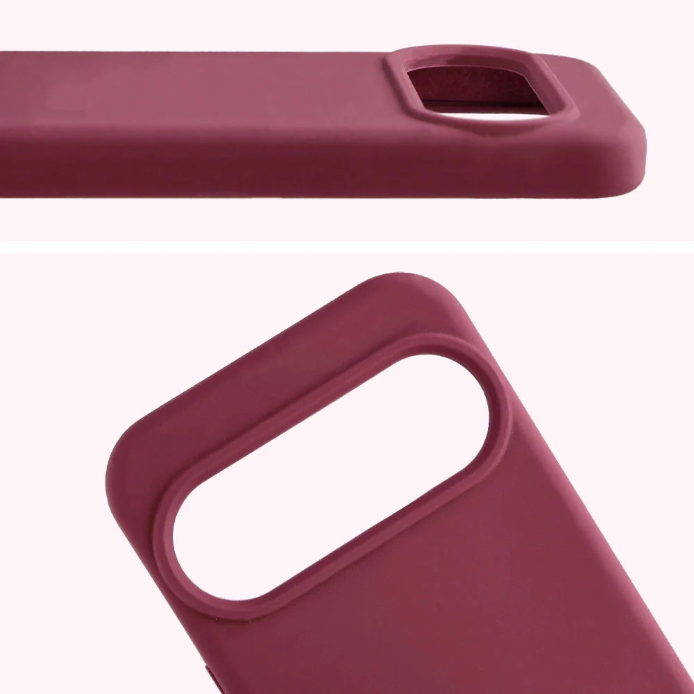 Silikon Handyhülle für Google Pixel 10 / 10 Pro, Bizon Soft Case, Pflaumenfarbe