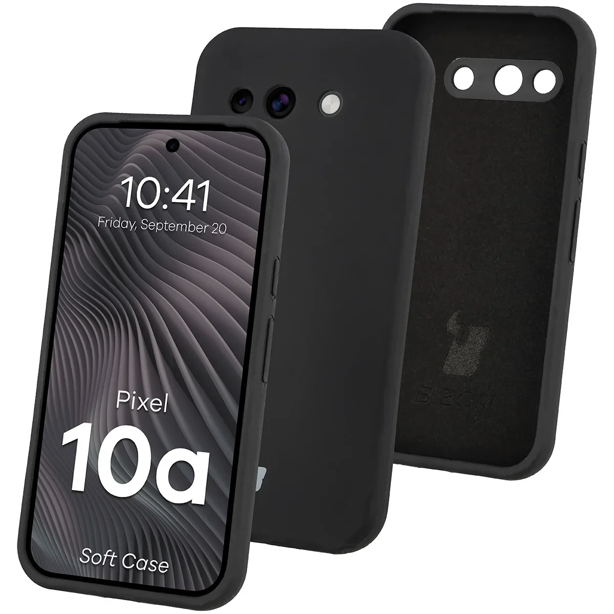 Silikon Handyhülle für Google Pixel 10a, Bizon Soft Case, Schwarz