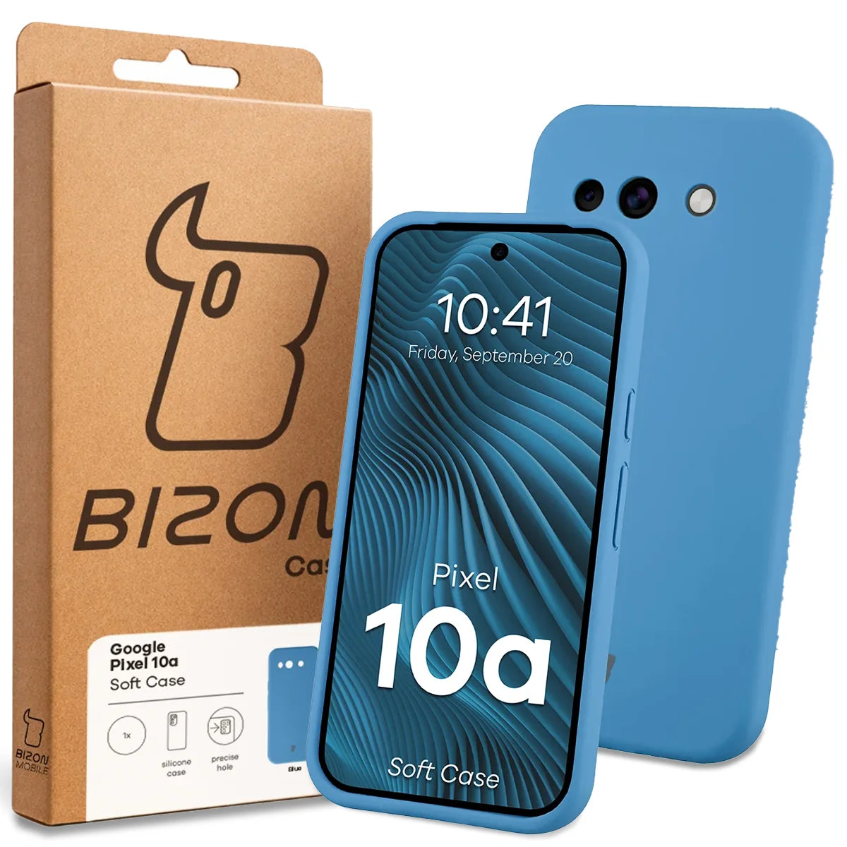 Silikon Handyhülle für Google Pixel 10a, Bizon Soft Case, Blau