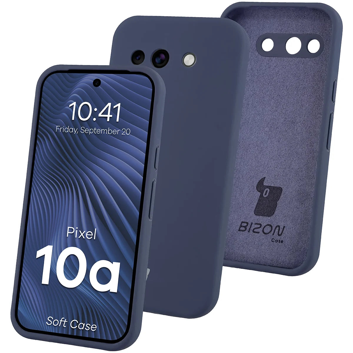 Silikon Handyhülle für Google Pixel 10a, Bizon Soft Case, Dunkelblau