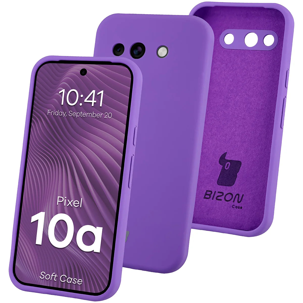 Silikon Handyhülle für Google Pixel 10a, Bizon Soft Case, Violett