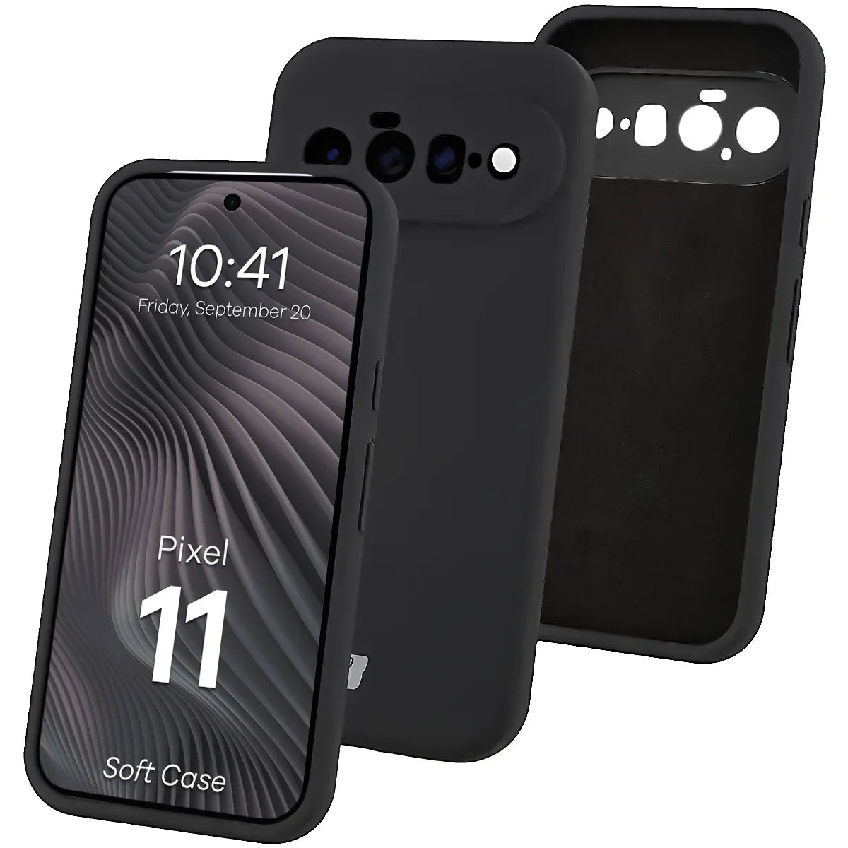Silikon Handyhülle für Google Pixel 11, Bizon Soft Case, Schwarz