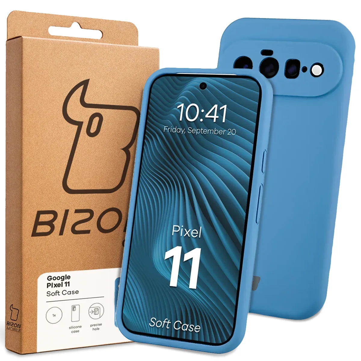Silikon Handyhülle für Google Pixel 11, Bizon Soft Case, Blau