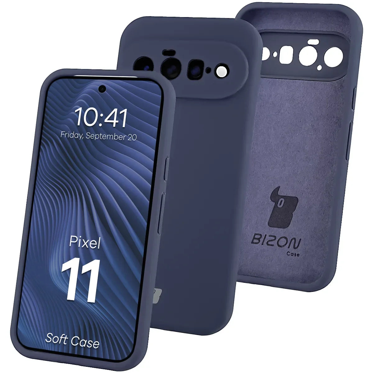 Silikon Handyhülle für Google Pixel 11, Bizon Soft Case, Dunkelblau