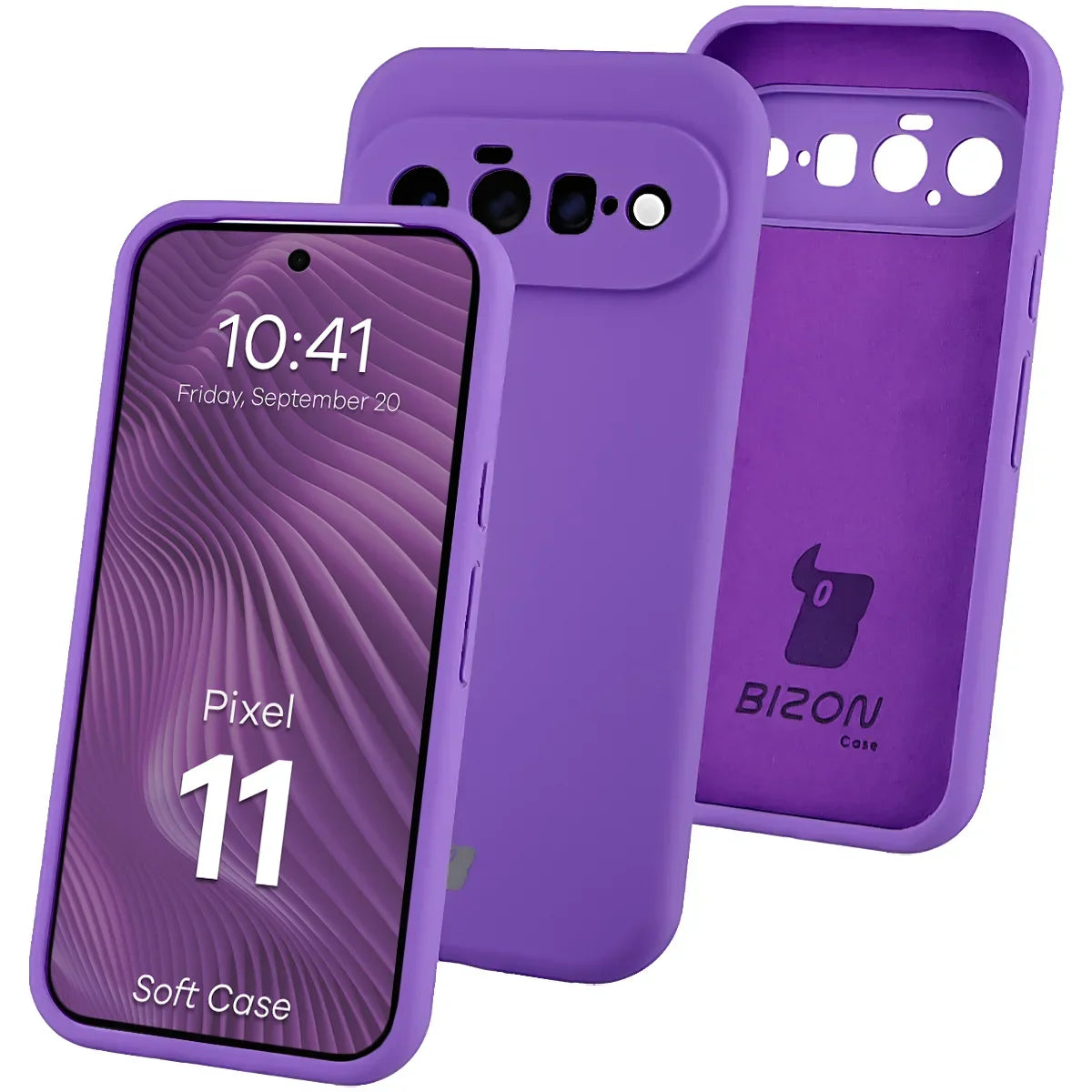 Silikon Handyhülle für Google Pixel 11, Bizon Soft Case, Violett