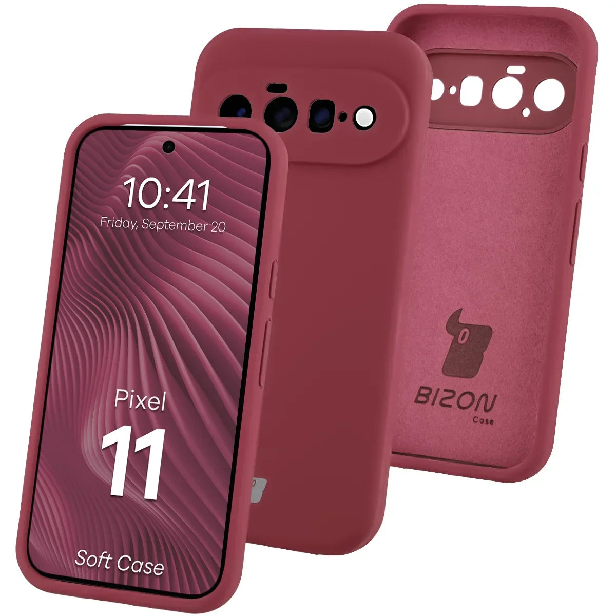 Silikon Handyhülle für Google Pixel 11, Bizon Soft Case, Pflaumenfarbe
