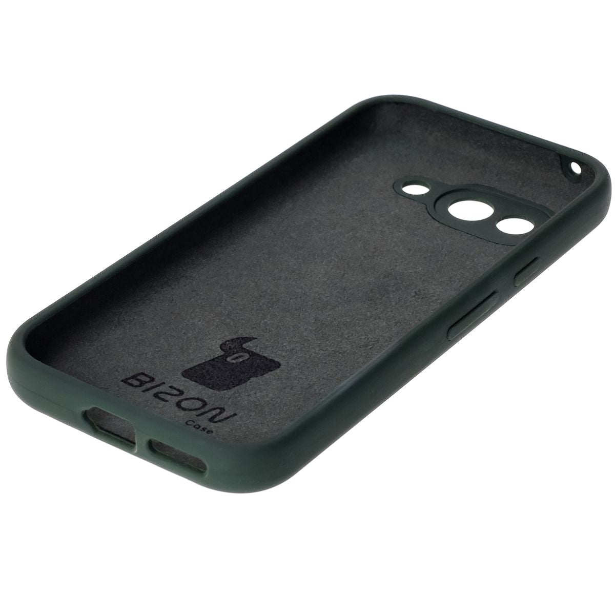 Silikon Handyhülle für Google Pixel 9a, Bizon Soft Case, Dunkelgrün