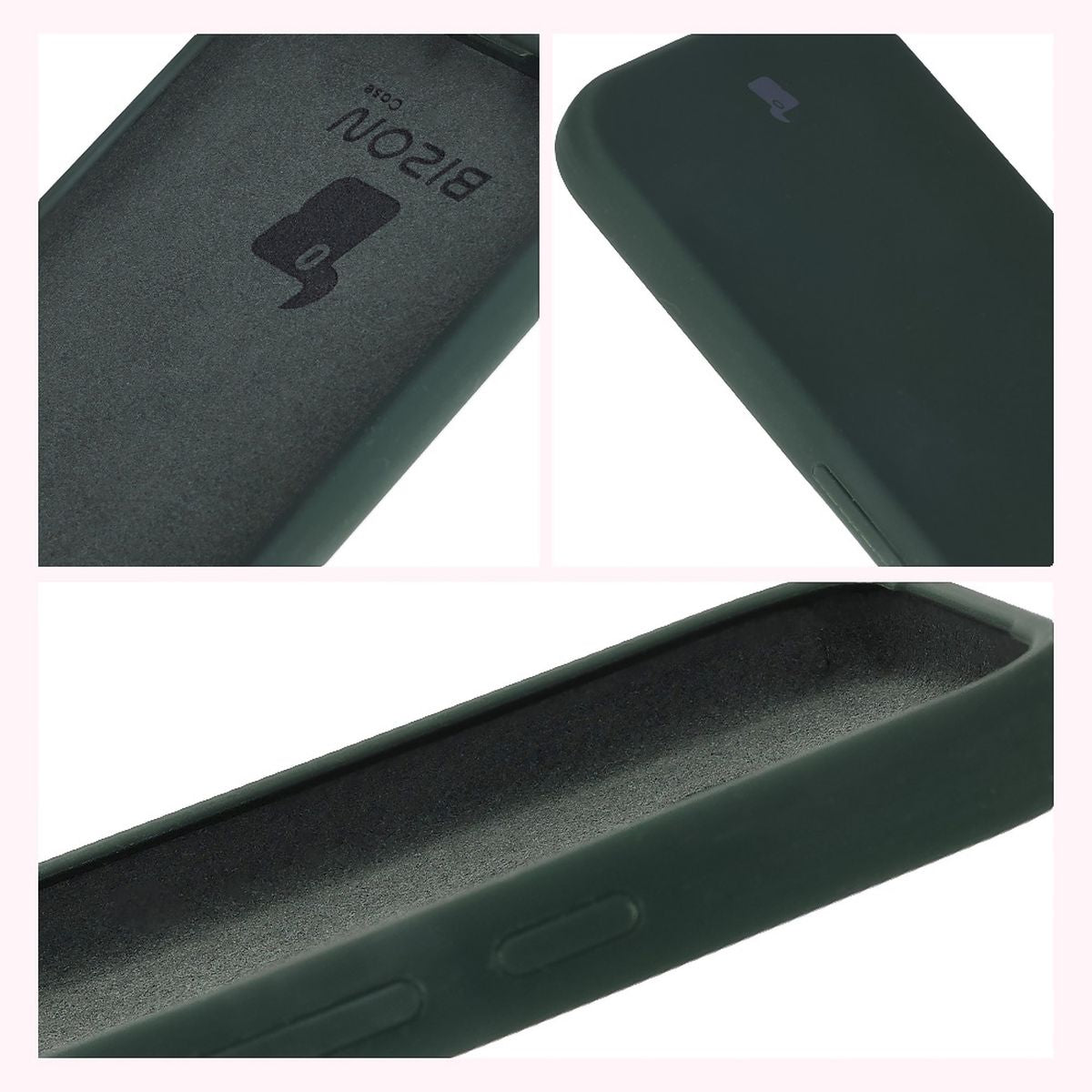 Silikon Handyhülle für Google Pixel 9a, Bizon Soft Case, Dunkelgrün