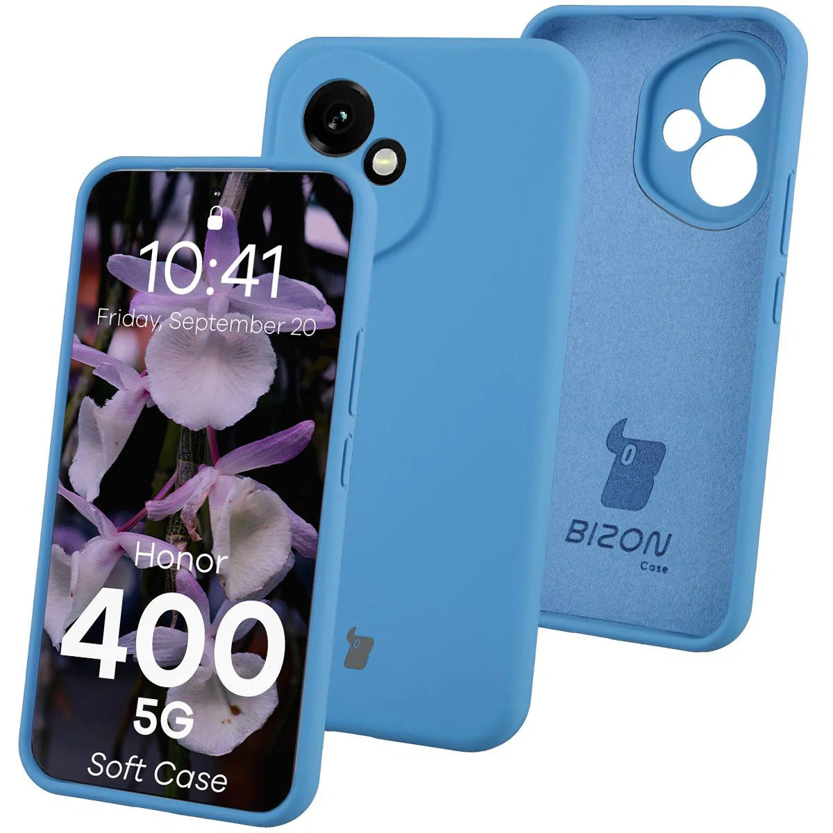 Silikon Handyhülle für Honor 400, Bizon Soft Case, Blau