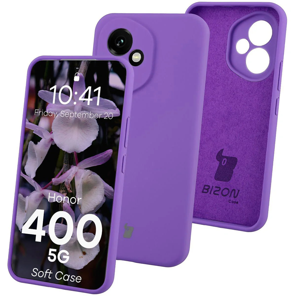 Silikon Handyhülle für Honor 400, Bizon Soft Case, Violett