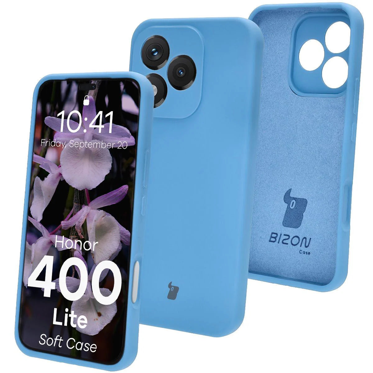 Silikon Handyhülle für Honor 400 Lite, Bizon Soft Case, Blau