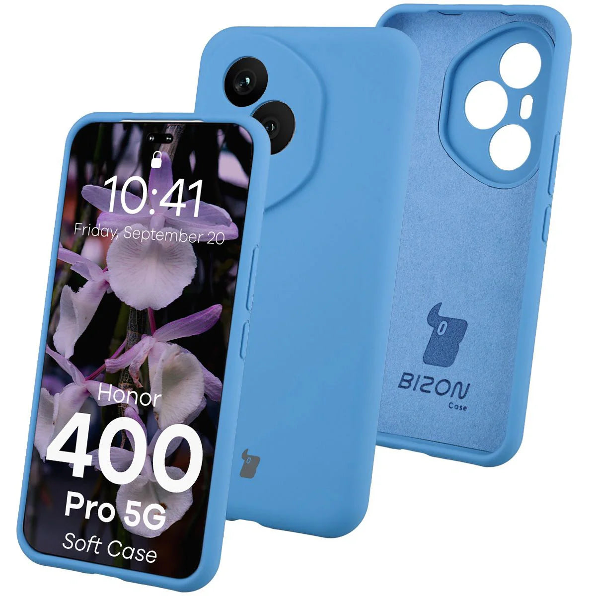 Silikon Handyhülle für Honor 400 Pro, Bizon Soft Case, Blau