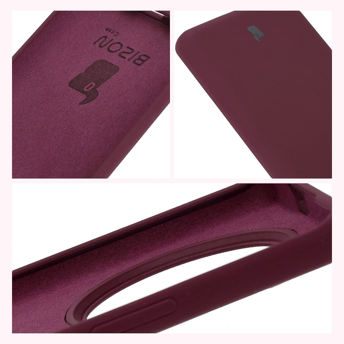 Silikon Handyhülle für Honor Magic7 Lite, Bizon Soft Case, Pflaumenfarbe