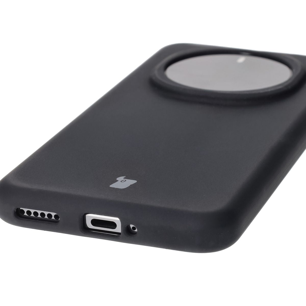 Silikon Handyhülle für Honor Magic7 Pro, Bizon Soft Case, Schwarz