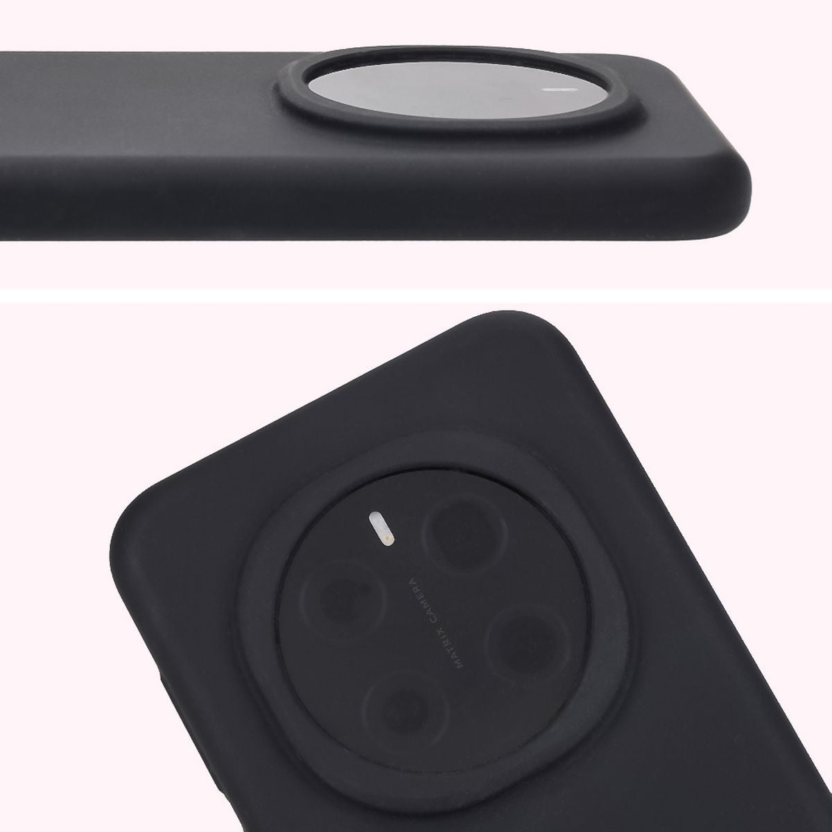 Silikon Handyhülle für Honor Magic7 Pro, Bizon Soft Case, Schwarz