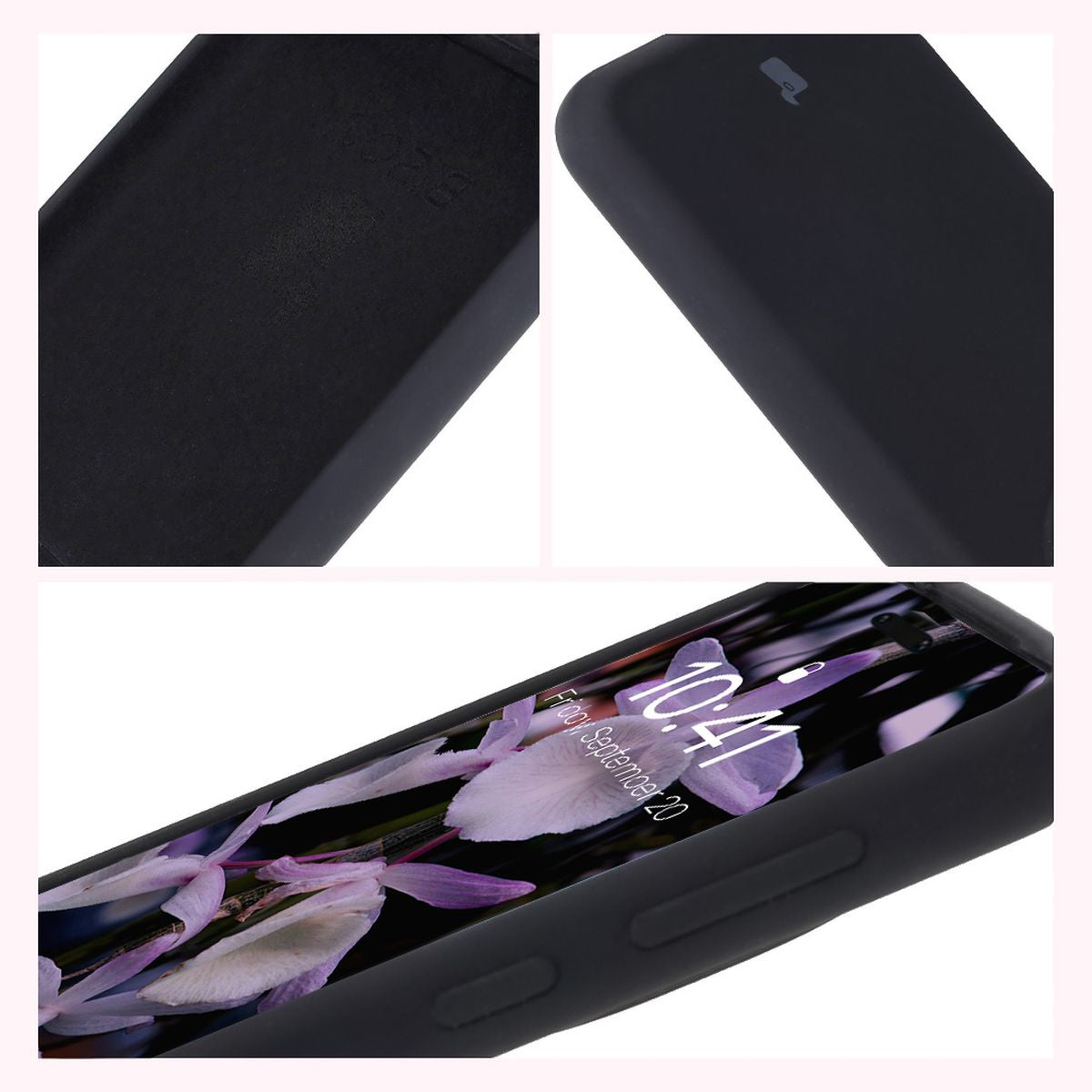 Silikon Handyhülle für Honor Magic7 Pro, Bizon Soft Case, Schwarz