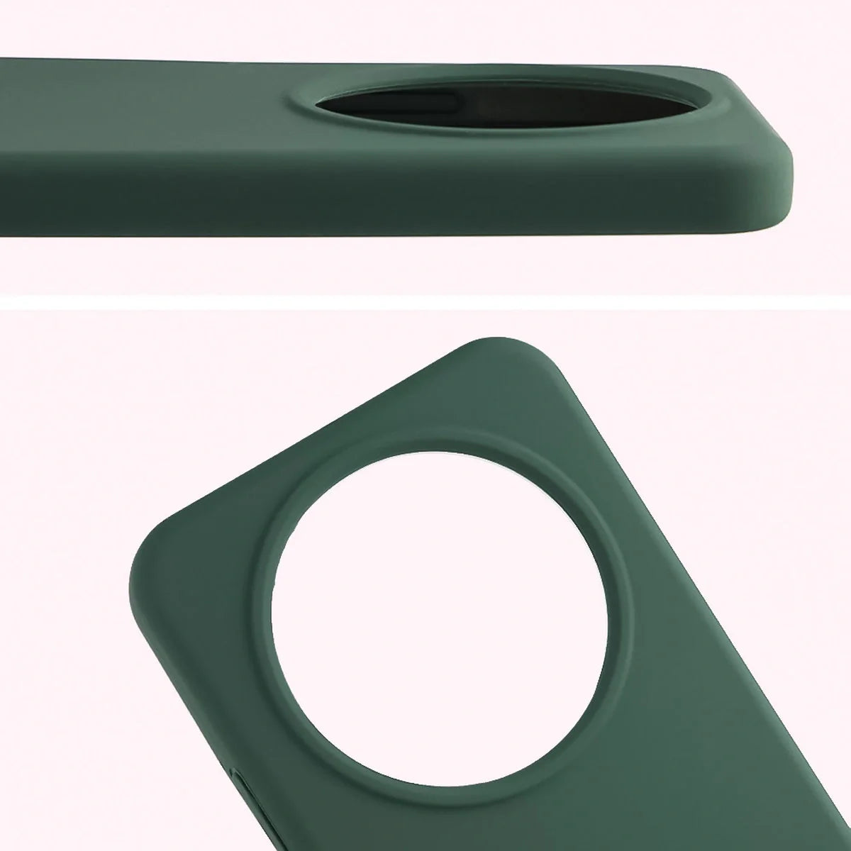 Silikon Handyhülle für Honor Magic8 Lite, Bizon Soft Case, Dunkelgrün
