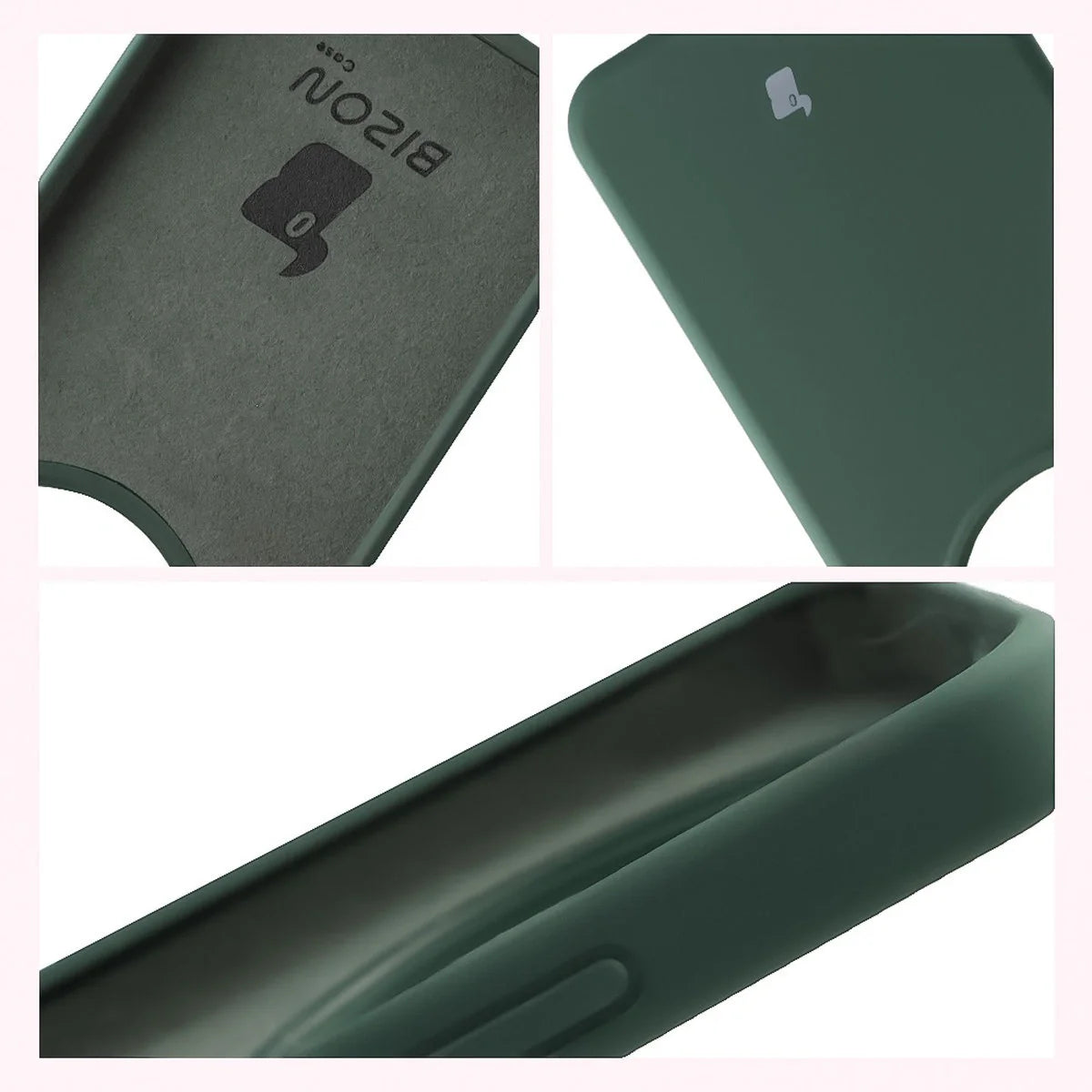 Silikon Handyhülle für Honor Magic8 Lite, Bizon Soft Case, Dunkelgrün