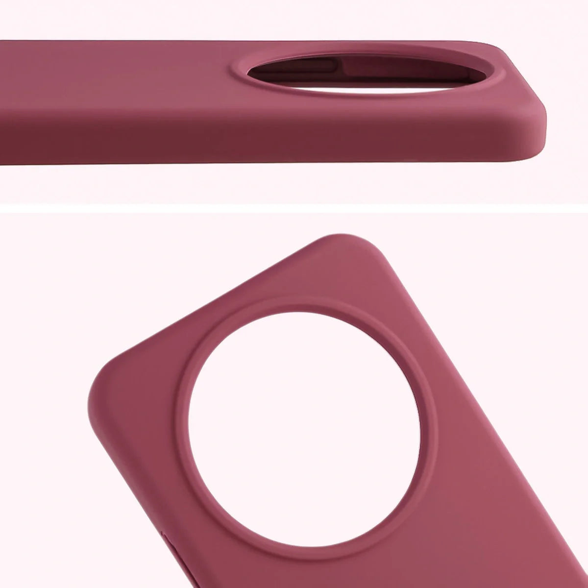 Silikon Handyhülle für Honor Magic8 Lite, Bizon Soft Case, Pflaumenfarbe