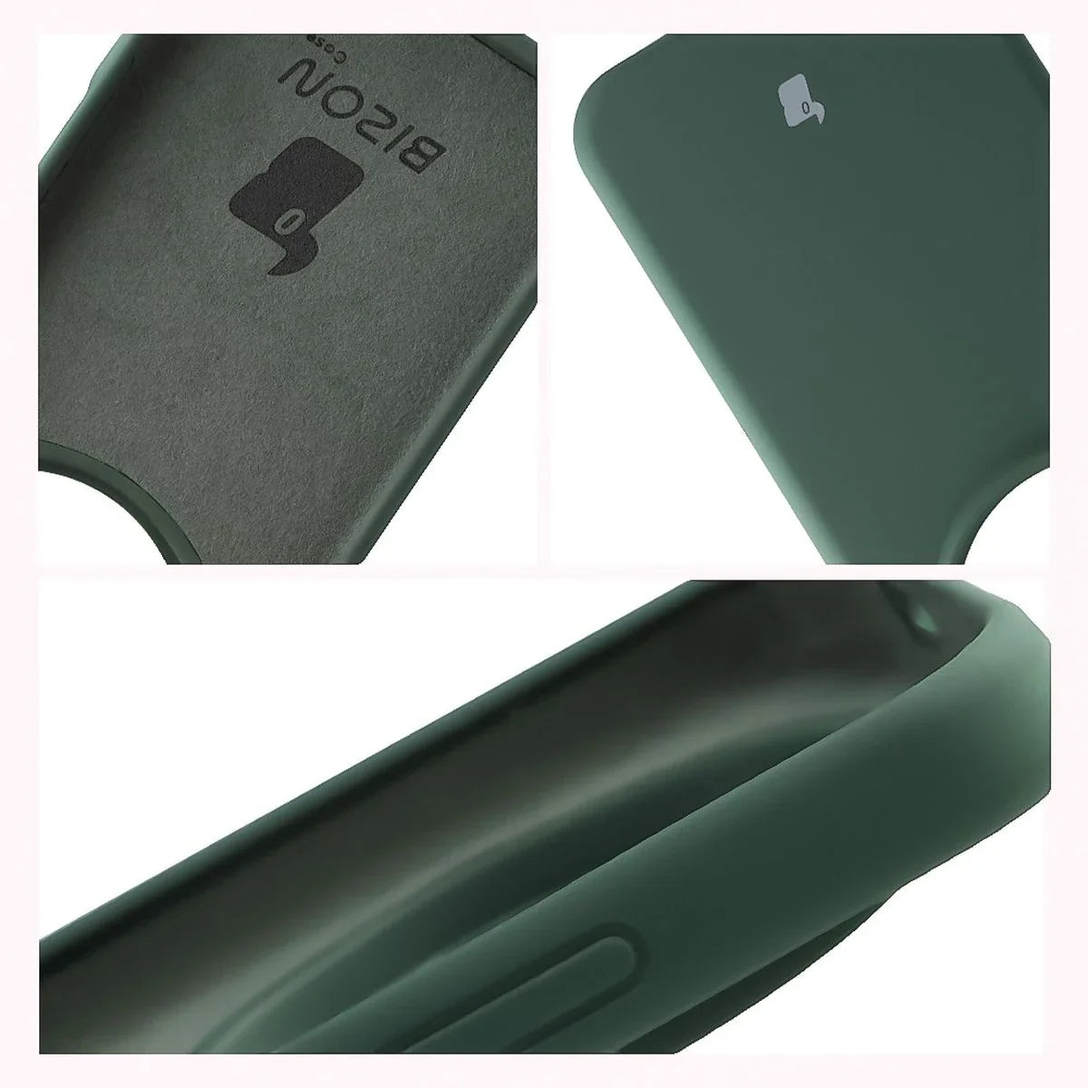 Silikon Handyhülle für Honor Magic8 Pro, Bizon Soft Case, Dunkelgrün