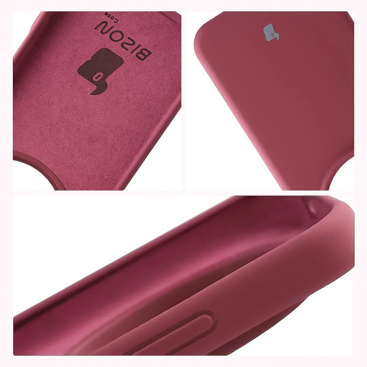 Silikon Handyhülle für Honor Magic8 Pro, Bizon Soft Case, Pflaumenfarbe