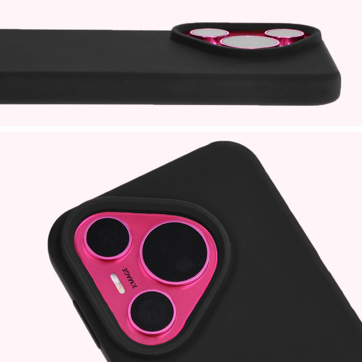 Silikon Handyhülle für Huawei Pura 70, Bizon Soft Case, Schwarz