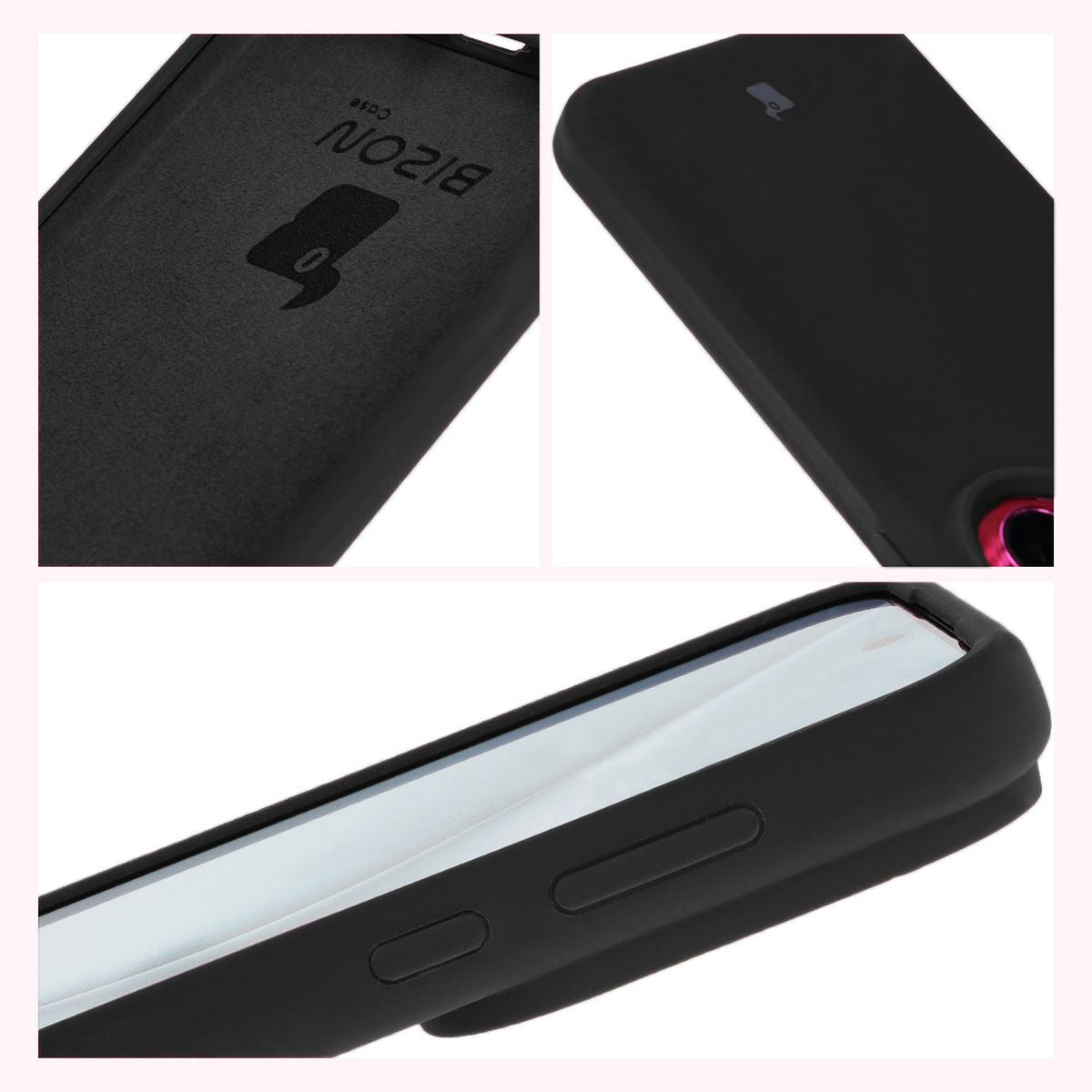 Silikon Handyhülle für Huawei Pura 70, Bizon Soft Case, Schwarz