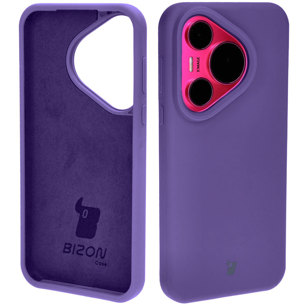 Silikon Handyhülle für Huawei Pura 70, Bizon Soft Case, Violett