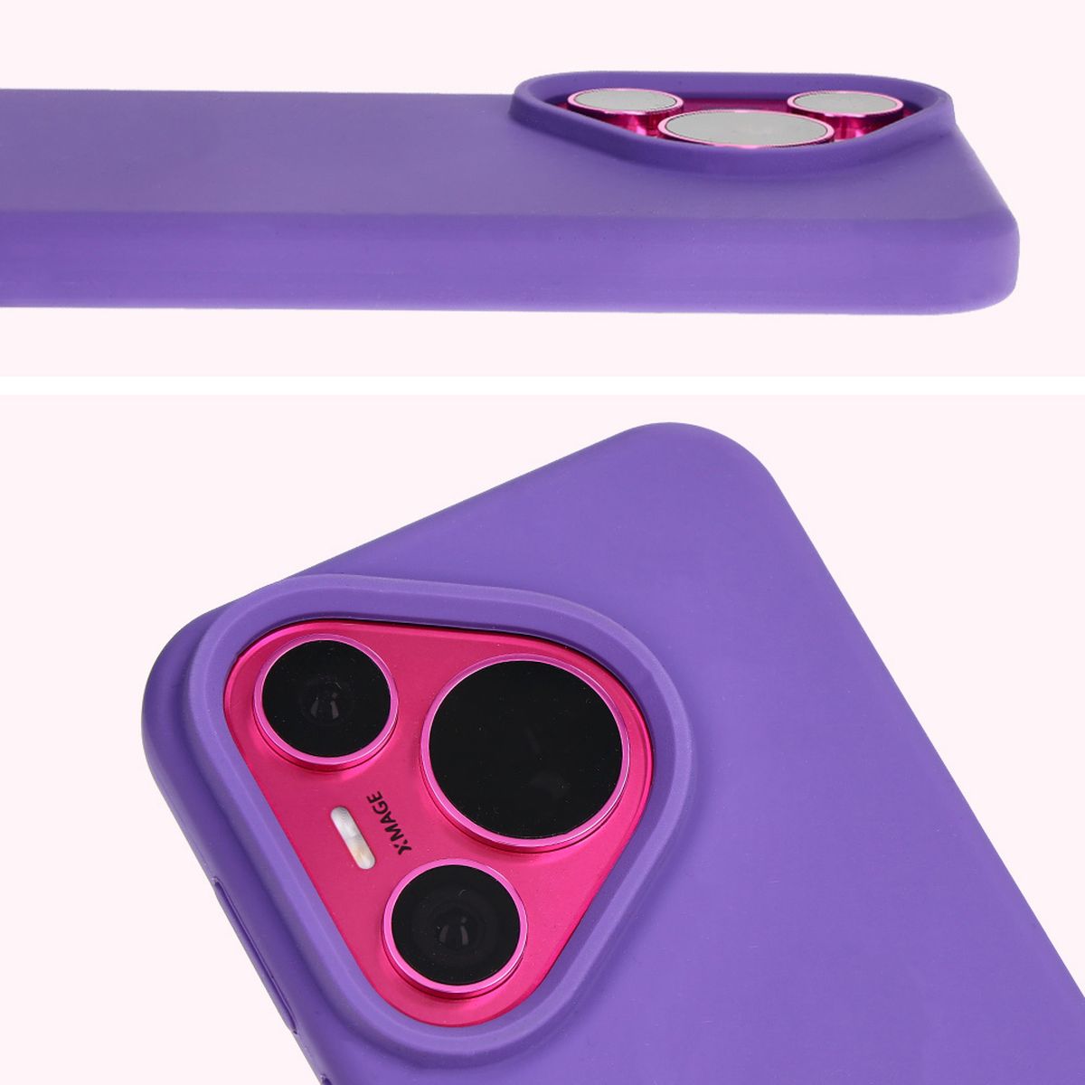 Silikon Handyhülle für Huawei Pura 70, Bizon Soft Case, Violett