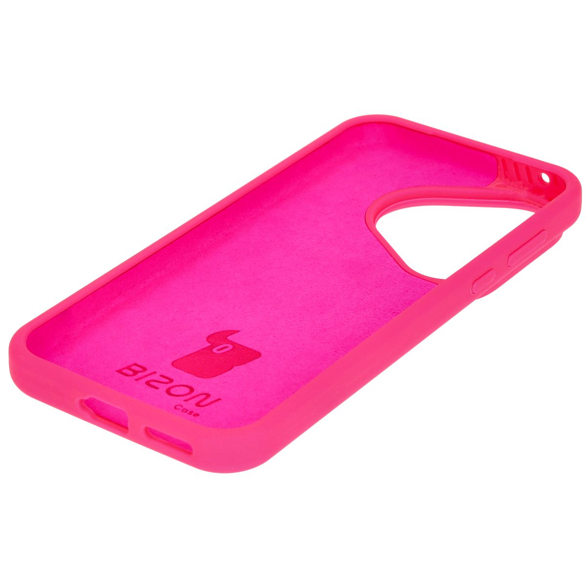 Silikon Handyhülle für Huawei Pura 70, Bizon Soft Case, Neon-Pink