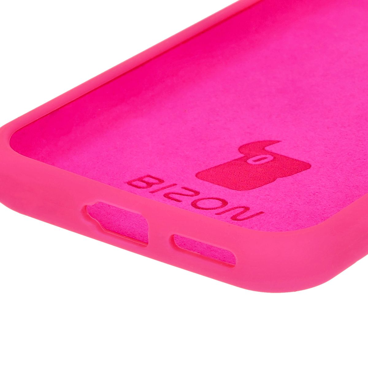 Silikon Handyhülle für Huawei Pura 70, Bizon Soft Case, Neon-Pink