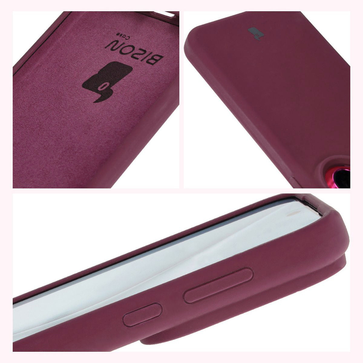 Silikon Handyhülle für Huawei Pura 70, Bizon Soft Case, Pflaumenfarbe