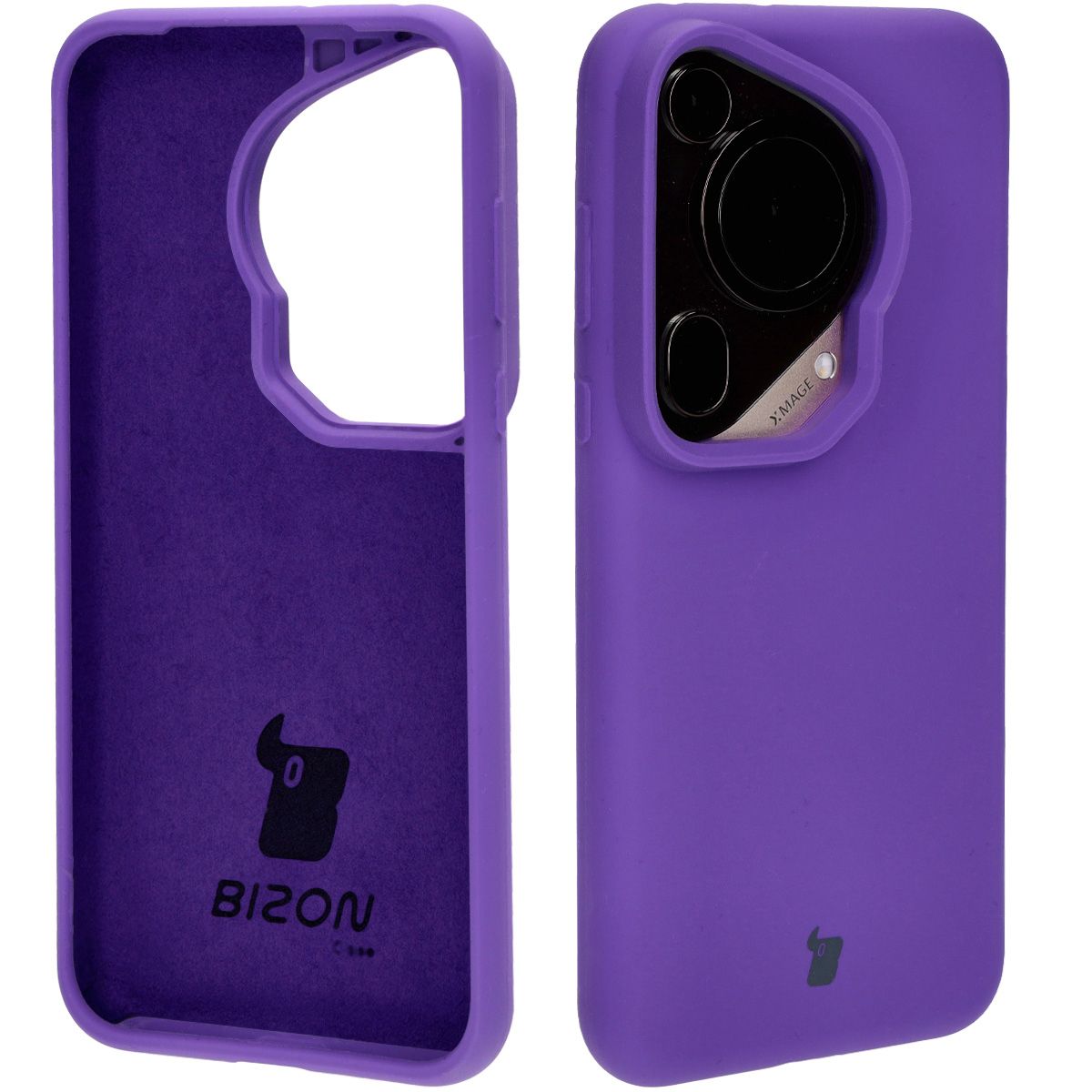 Silikon Handyhülle für Huawei Pura 70 Ultra, Bizon Soft Case, Violett
