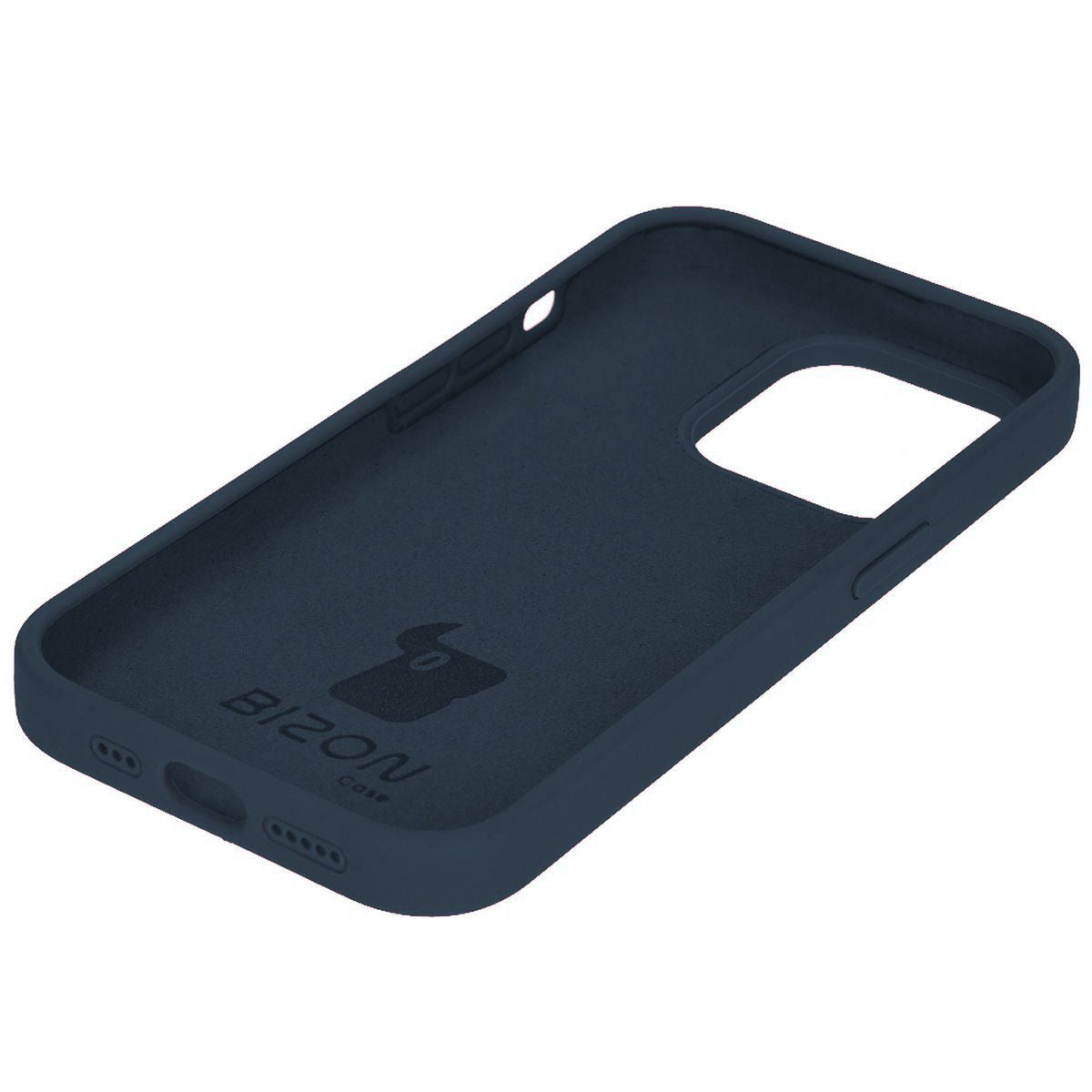 Silikon Handyhülle für iPhone 14 Pro, Bizon Soft Case, Dunkelblau