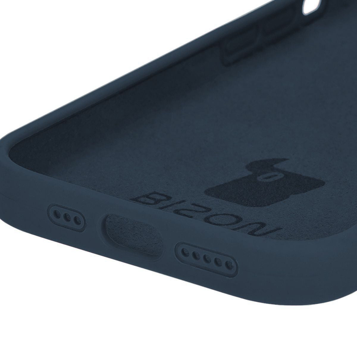 Silikon Handyhülle für iPhone 14 Pro, Bizon Soft Case, Dunkelblau